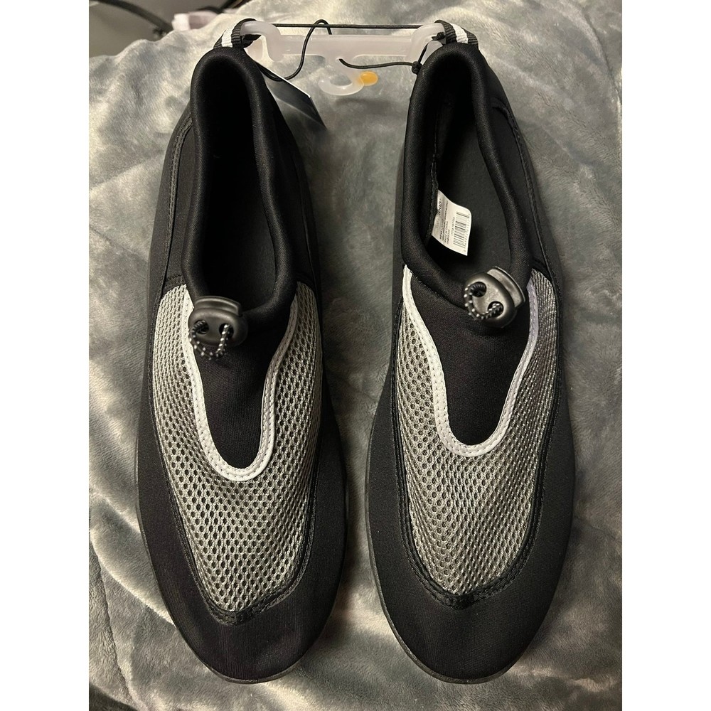 Mens West Loop Black/Gray Water Shoes Aqua Shoes Socks Size L 11/12 NWT